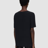 Black Rubin Crepe de Soie Silk Blouse - Joseph