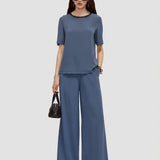 Blue Rubin Crepe de Soie Silk Blouse - Joseph