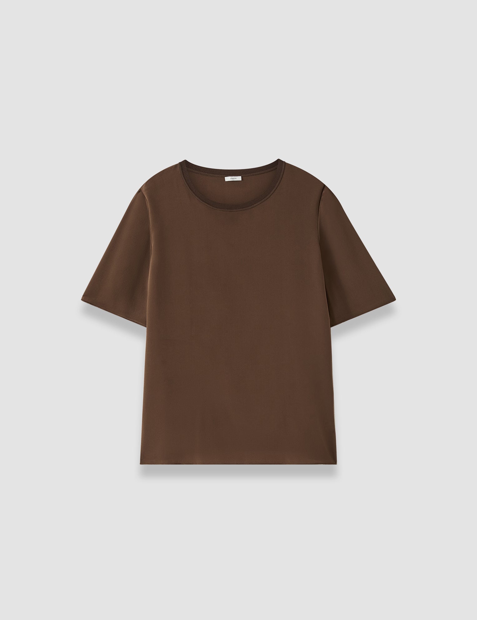 Brown Rubin Crepe de Soie Silk Blouse - Joseph
