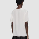White Rubin Crepe de Soie Silk Blouse - Joseph