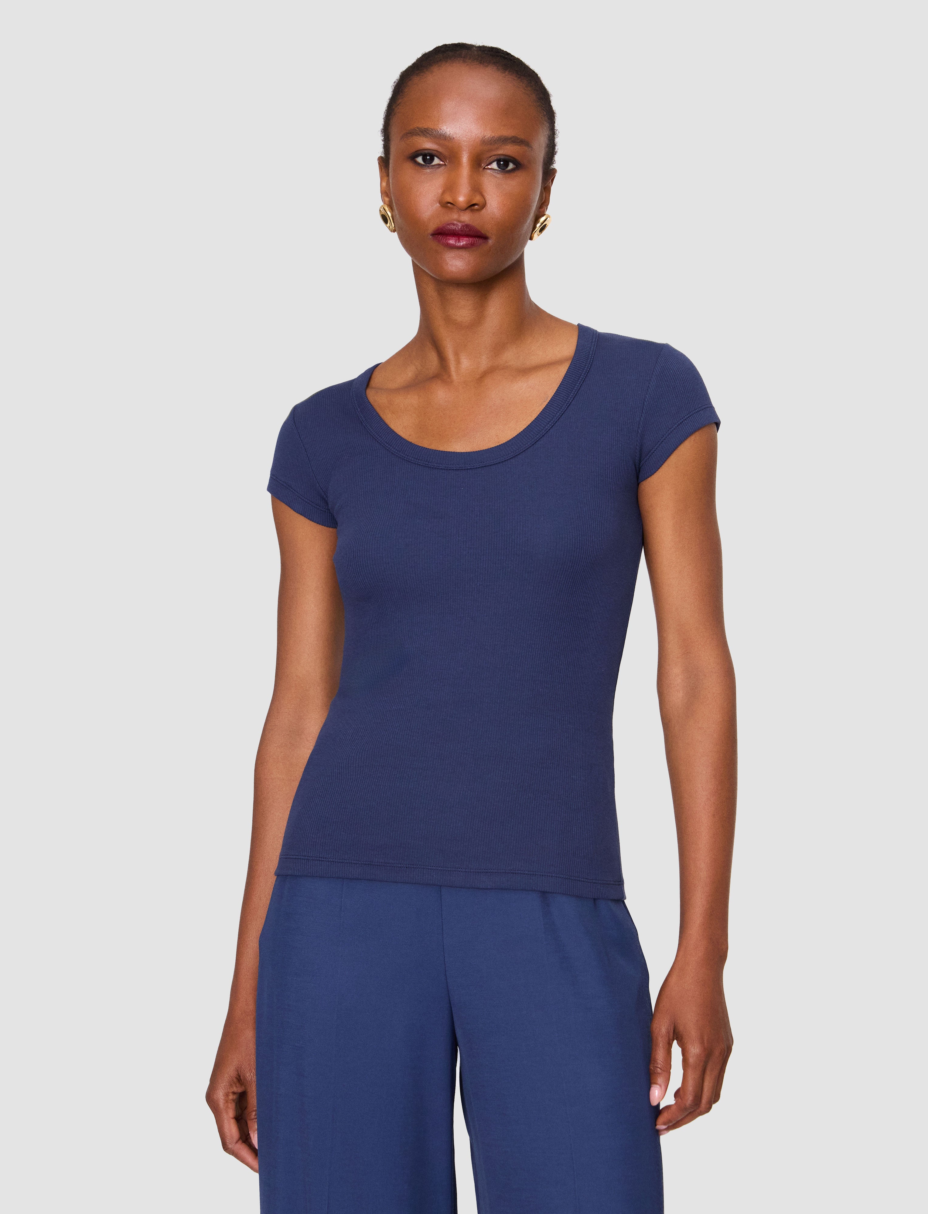 blue-saba-cotton-rib-top-JOSEPH