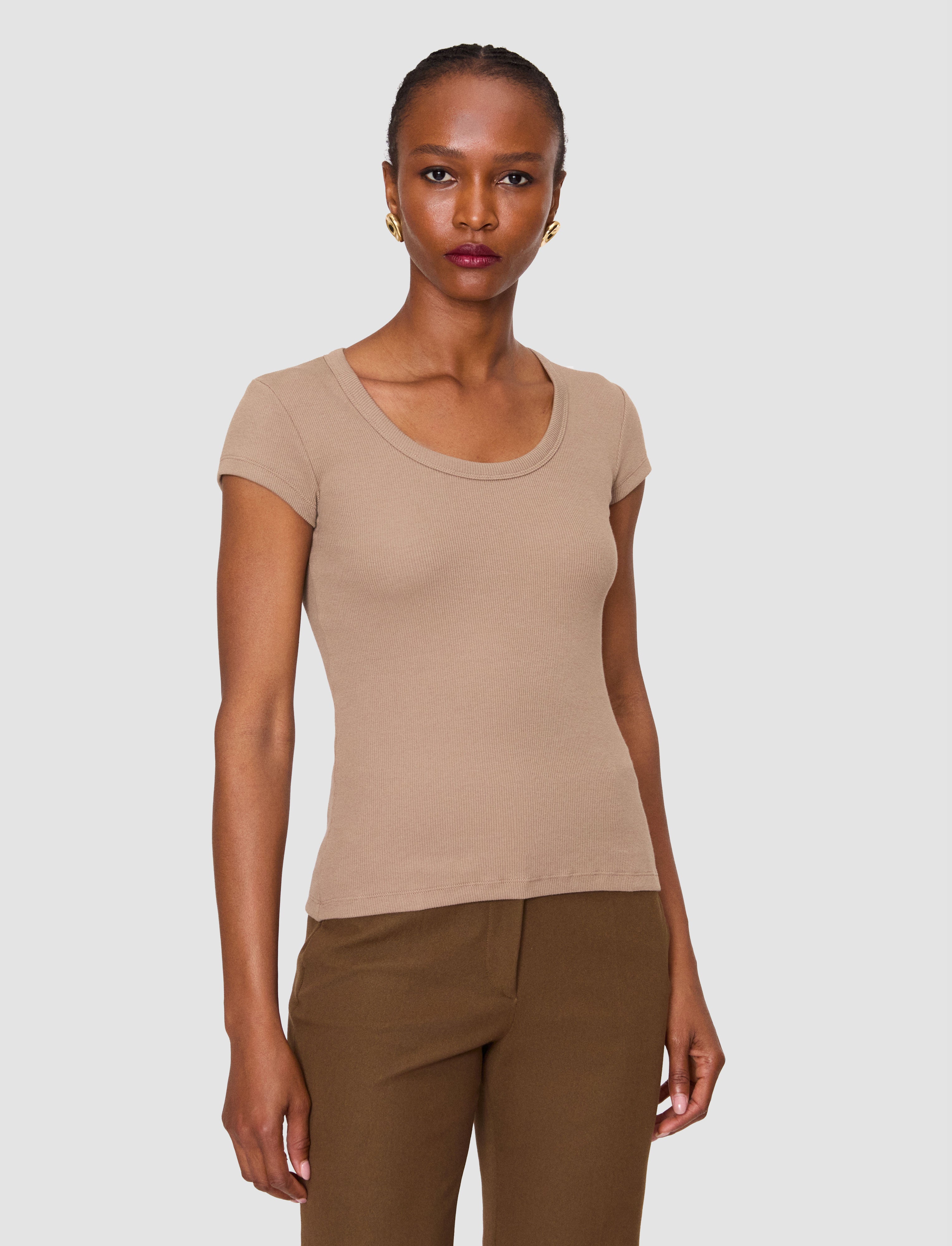 brown-saba-cotton-rib-top-JOSEPH