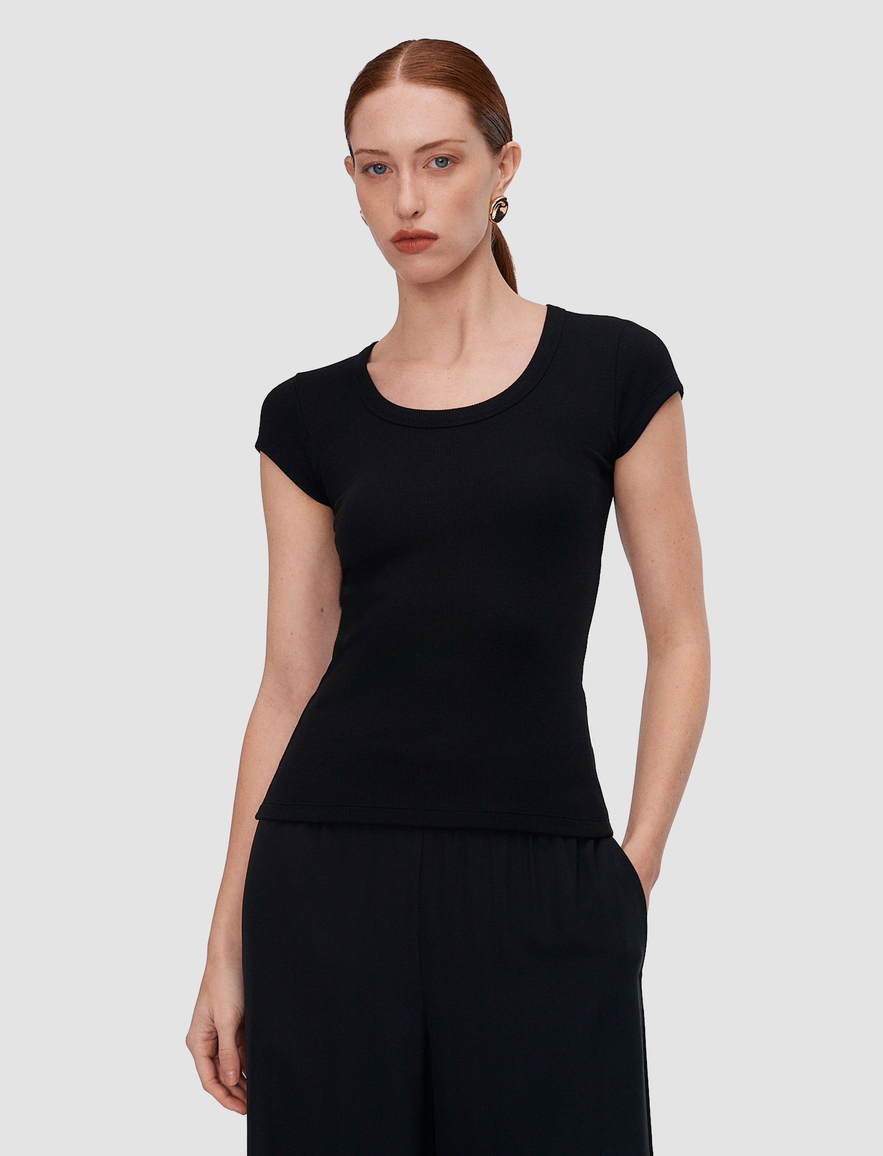 black-saba-cotton-rib-top-JOSEPH