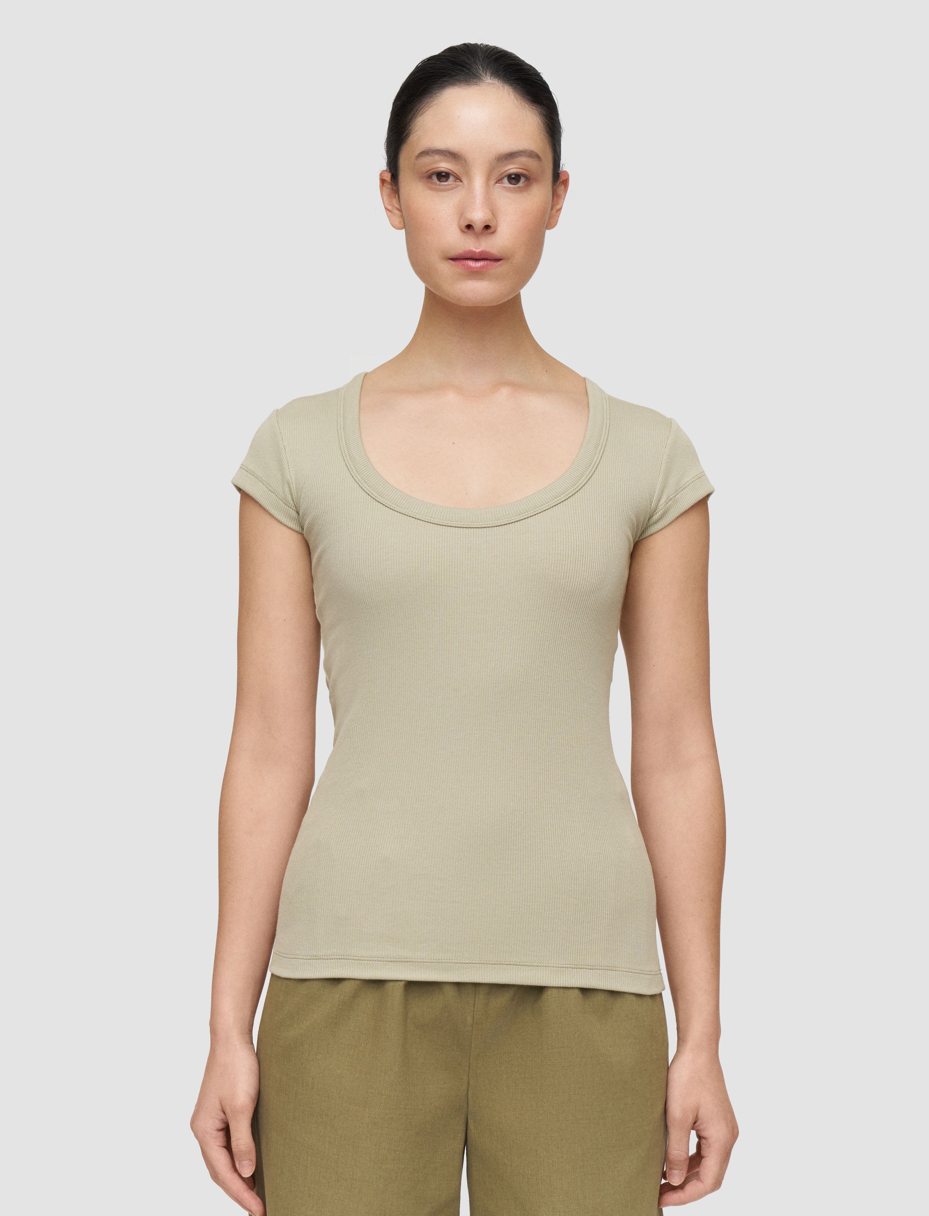 green-saba-cotton-rib-top-JOSEPH