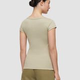 Green Saba Cotton Rib Top - Joseph