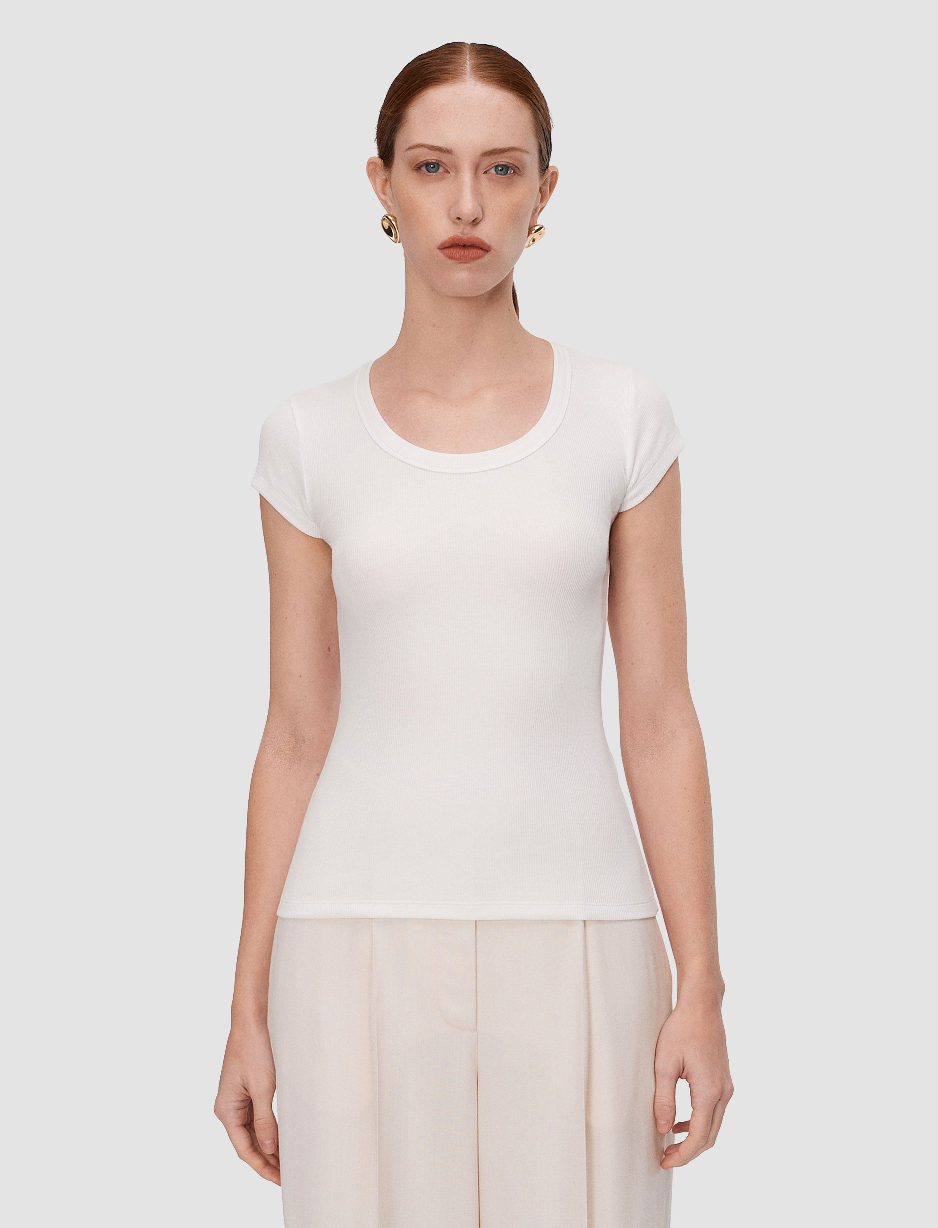 white-saba-cotton-rib-top-JOSEPH