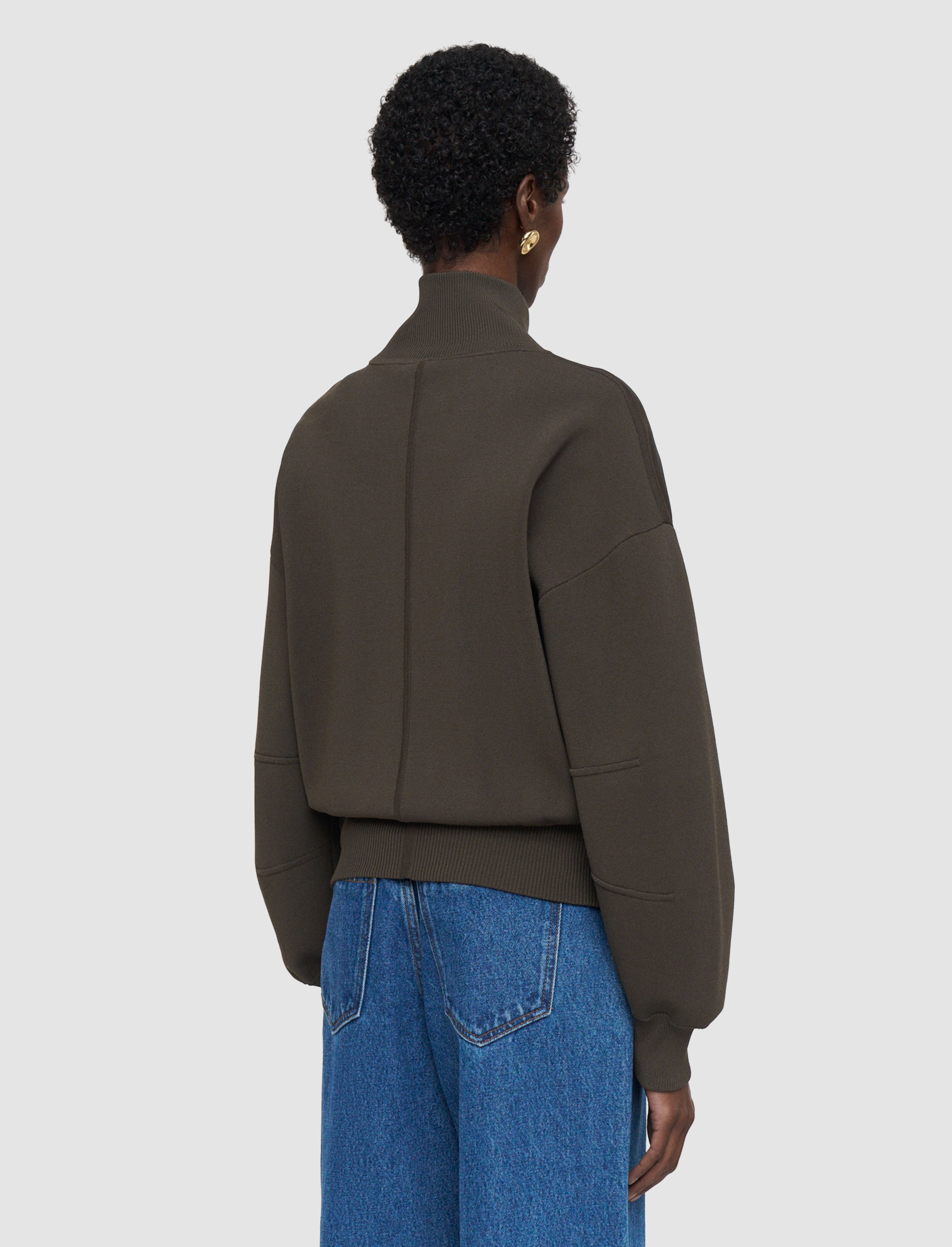 green-sable-milano-knit-bomber-jacket-JOSEPH