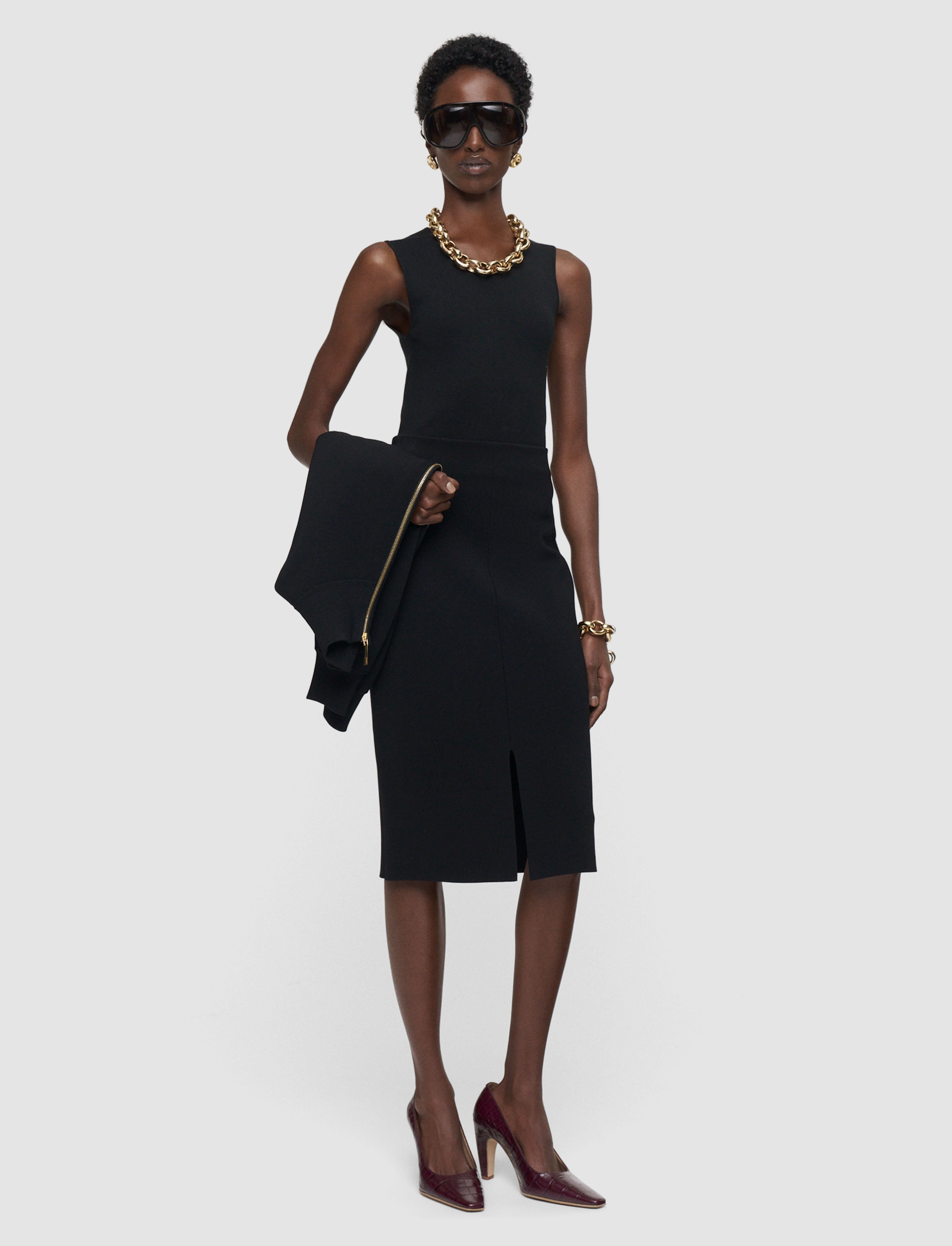 black-safir-compact-milano-knit-skirt-JOSEPH