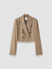 Brown Sami Cady Twill Jacket - Joseph