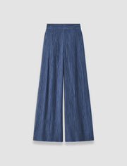 Blue Selene Fluid Crinkle Trousers - Joseph
