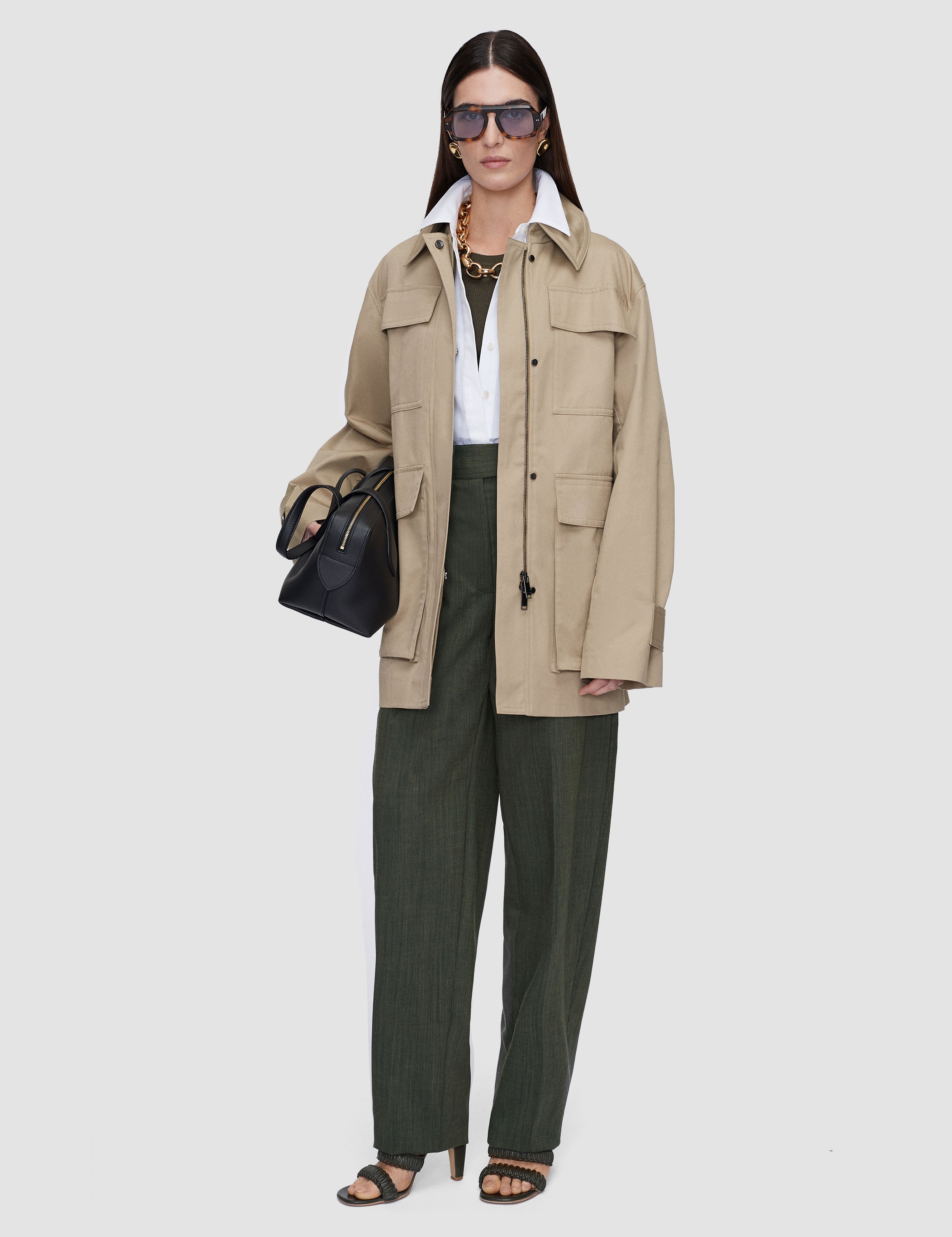 Beige Shama Cotton Utility Jacket - Joseph