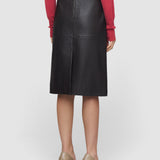 Brown Shroff Pebble Leather Skirt - Joseph
