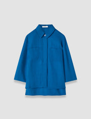 Blue Simi Linen Blend Shirt - Joseph