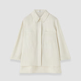 White Simi Linen Blend Shirt - Joseph