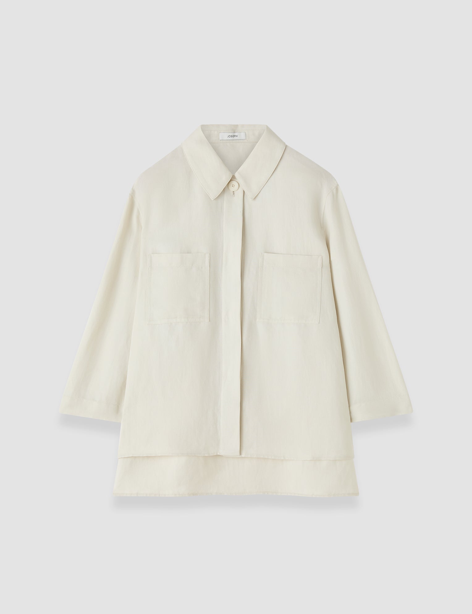 White Simi Linen Blend Shirt - Joseph