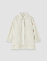 White Simi Linen Blend Shirt - Joseph