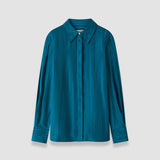 Blue Sina Silk Stripe Blouse - Joseph
