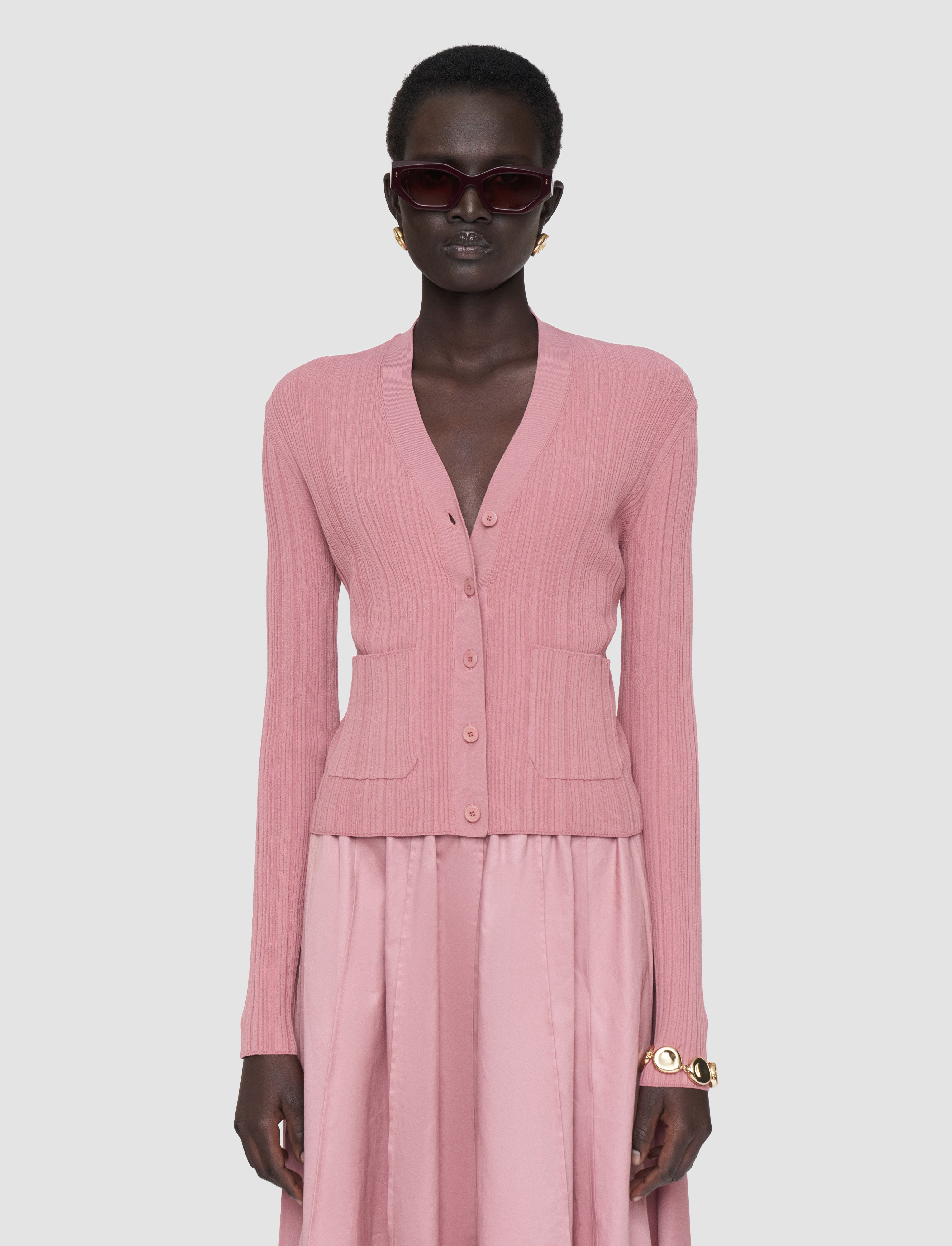 pink-sinai-plisse-knit-cardigan-JOSEPH