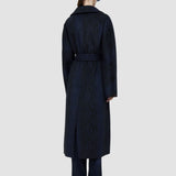 Blue Spencer Double Face Snake Jacquard Coat - Joseph