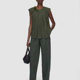 Green Taddart Jacquard Silk Top - Joseph