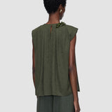 Green Taddart Jacquard Silk Top - Joseph