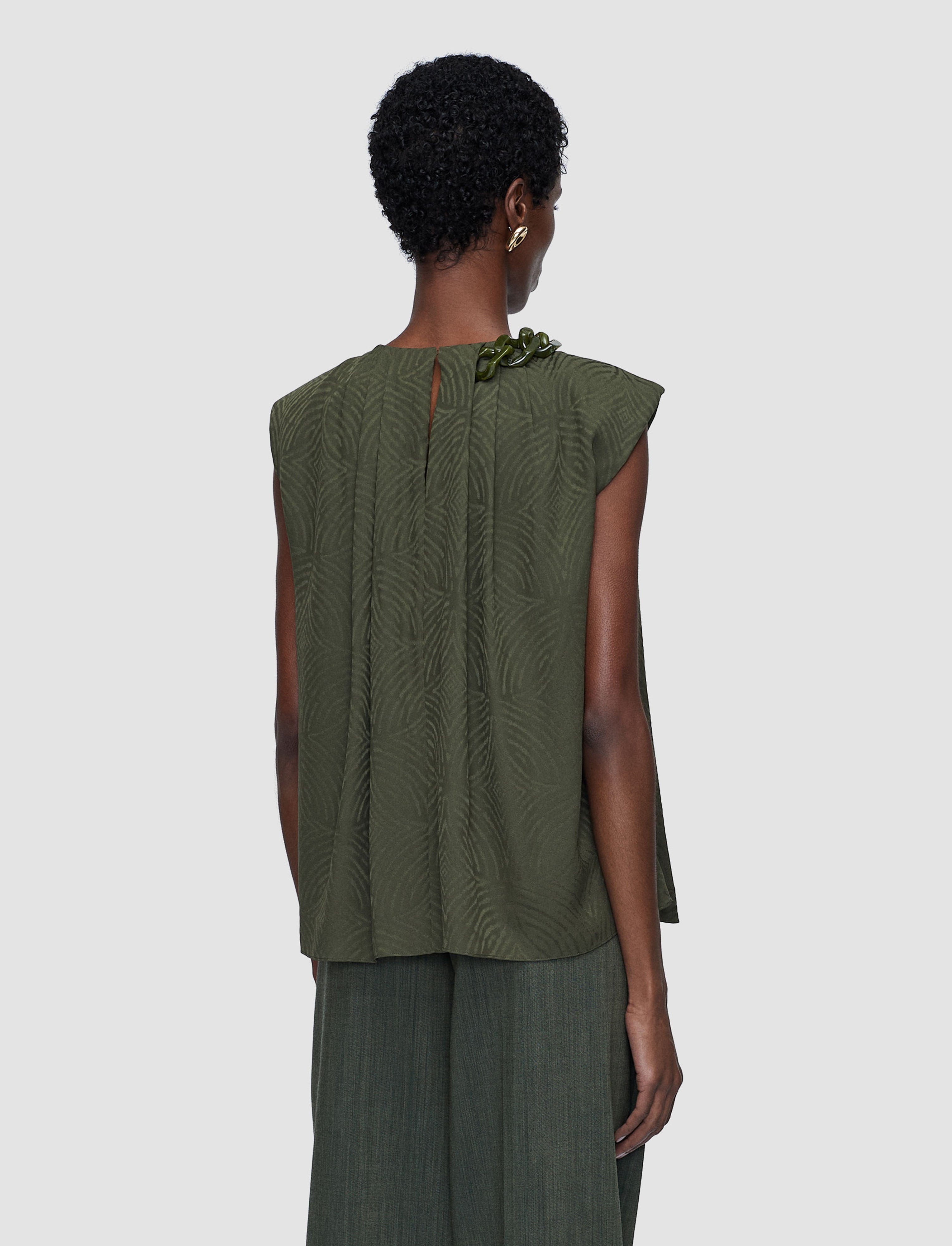 green-taddart-jacquard-silk-top-JOSEPH