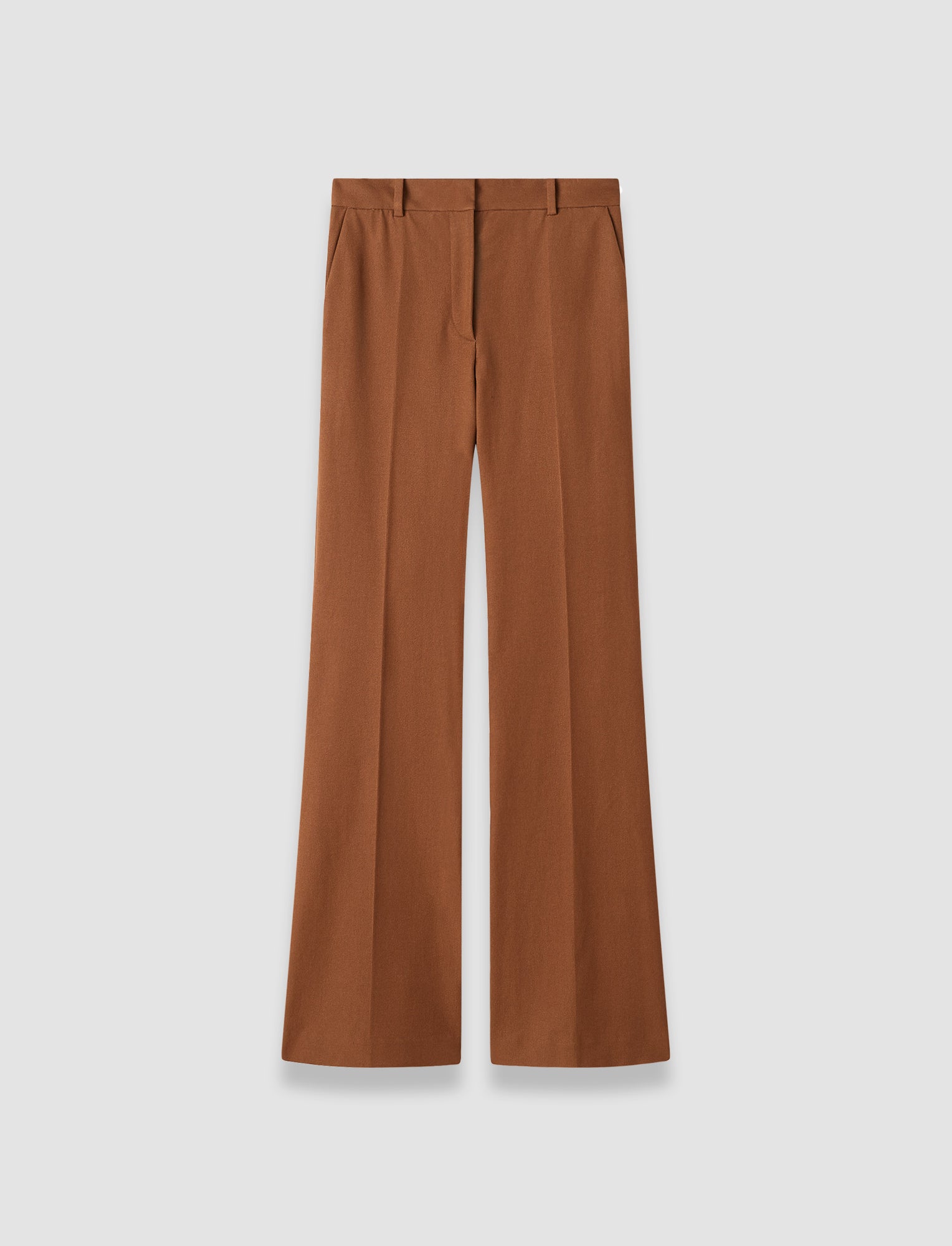 brown-tafira-gabardine-stretch-trousers-JOSEPH
