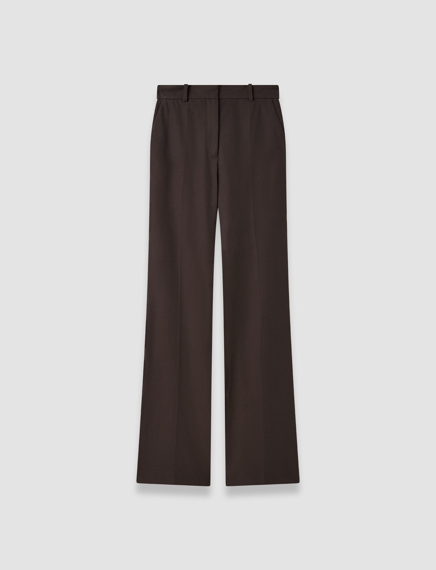 brown-tafira-gabardine-stretch-trousers-JOSEPH