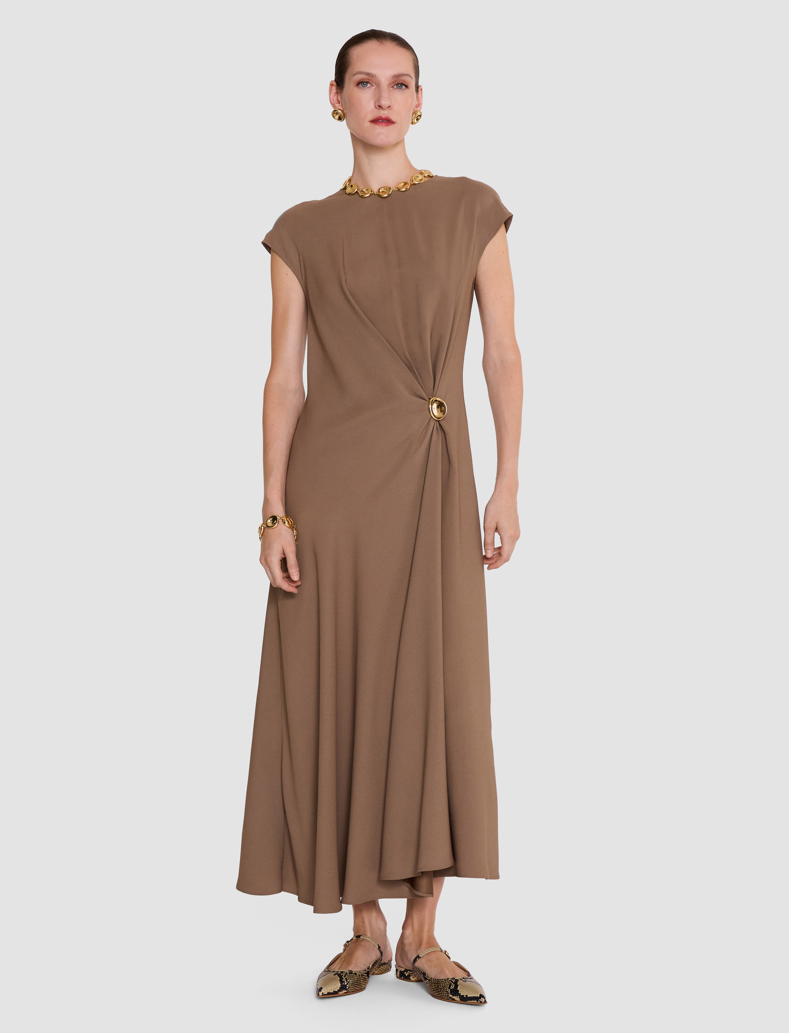 brown-taipan-crepe-dress-JOSEPH