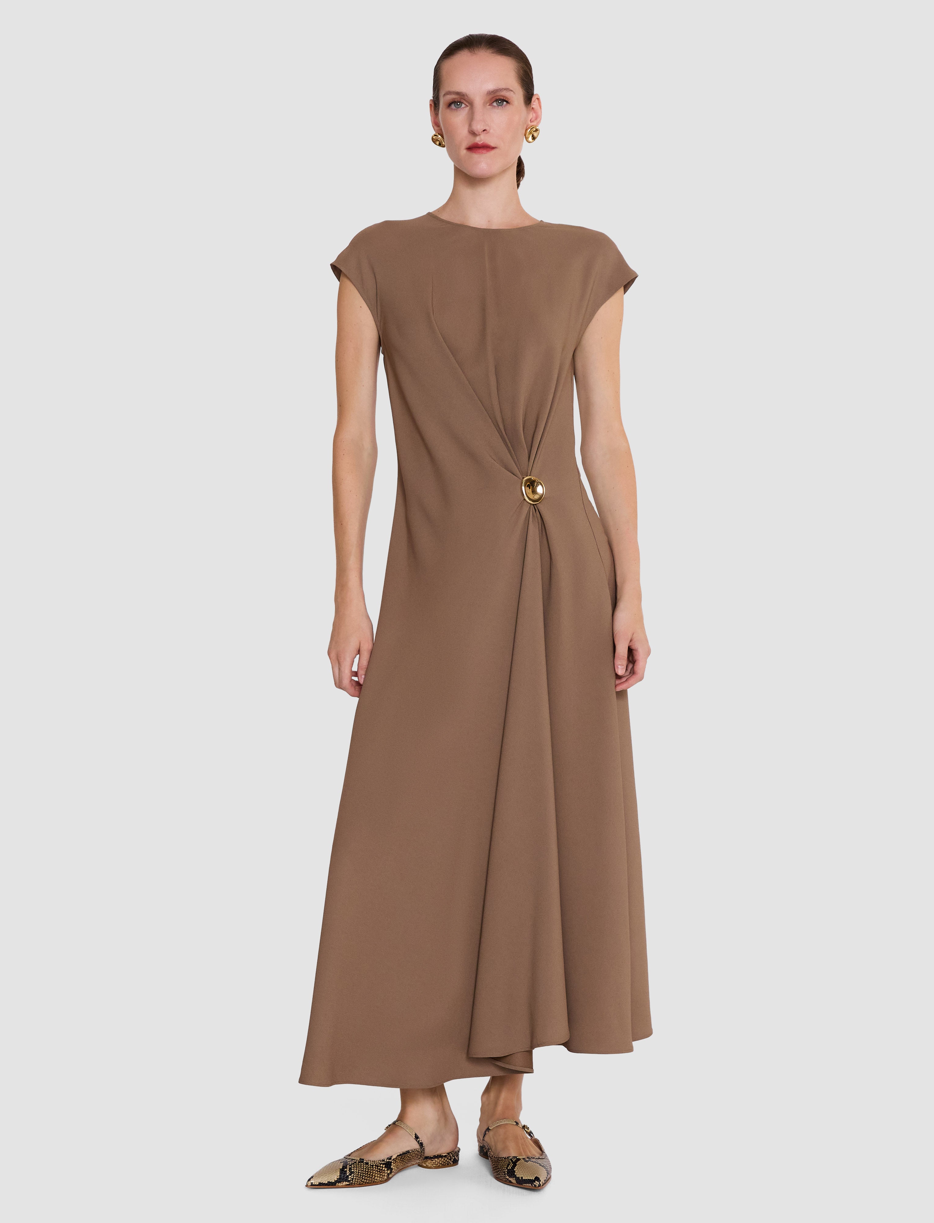 brown-taipan-crepe-dress-JOSEPH