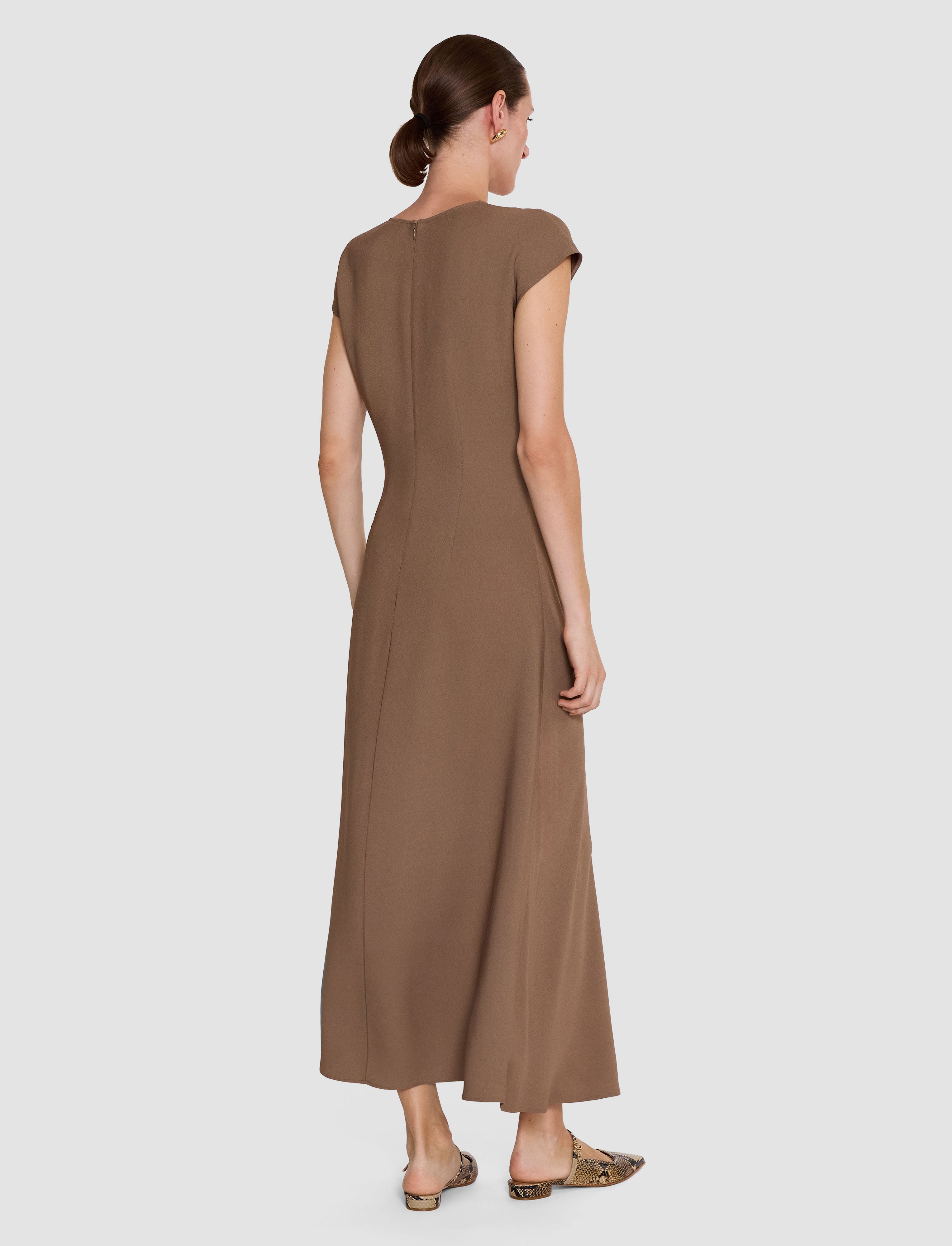 brown-taipan-crepe-dress-JOSEPH
