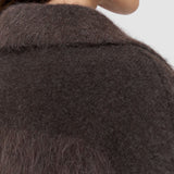 Brown Take Brushed Alpaca Striped Jumper - Joseph