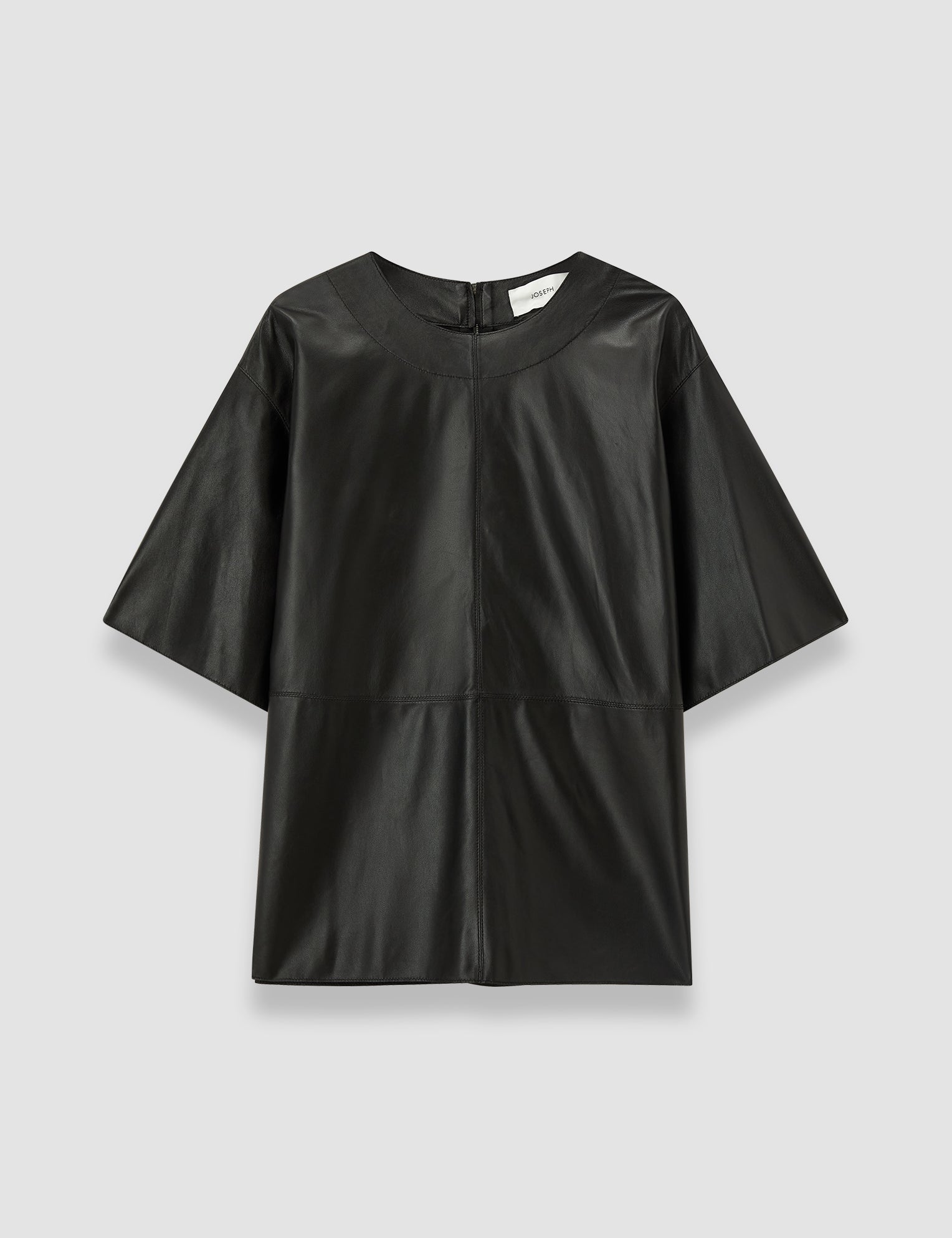 Black Tanjic Light Nappa Leather Top - Joseph