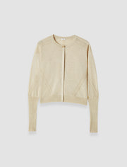 Gold Tasse Lurex Knit Cardigan - Joseph