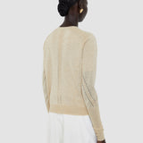 Gold Tasse Lurex Knit Cardigan - Joseph