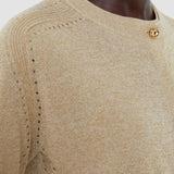 Gold Tasse Lurex Knit Cardigan - Joseph