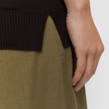 Brown Tell Silk Knit Vest Top - Joseph