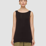 Brown Tell Silk Knit Vest Top - Joseph