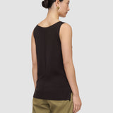 Brown Tell Silk Knit Vest Top - Joseph