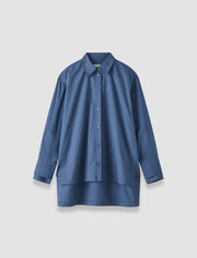 Blue Theia Cotton Poplin Shirt - Joseph