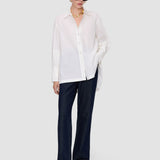 White Theia Cotton Poplin Shirt - Joseph
