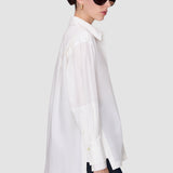 White Theia Cotton Poplin Shirt - Joseph