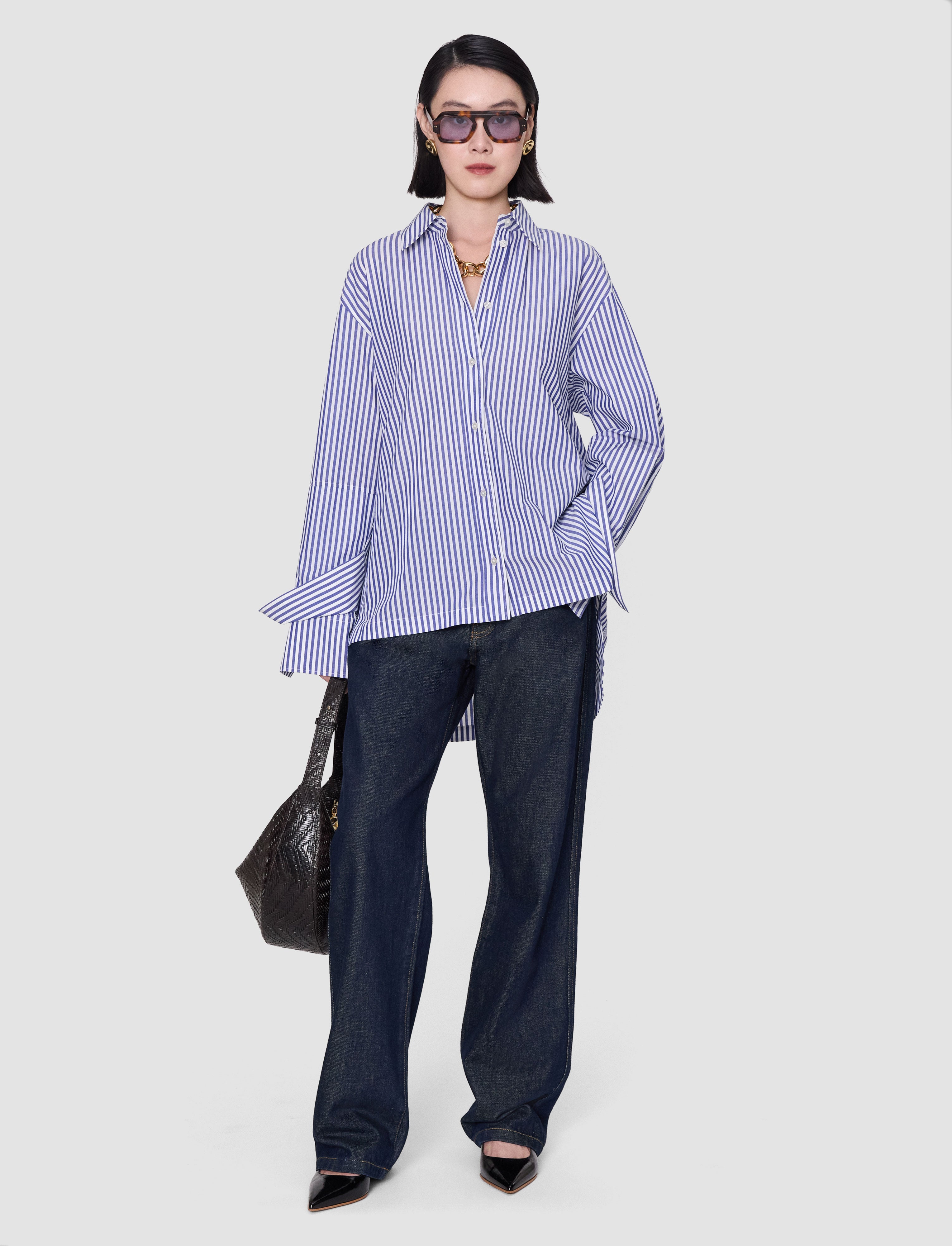 multicolore-chemise-theia-a-rayures-coton-JOSEPH