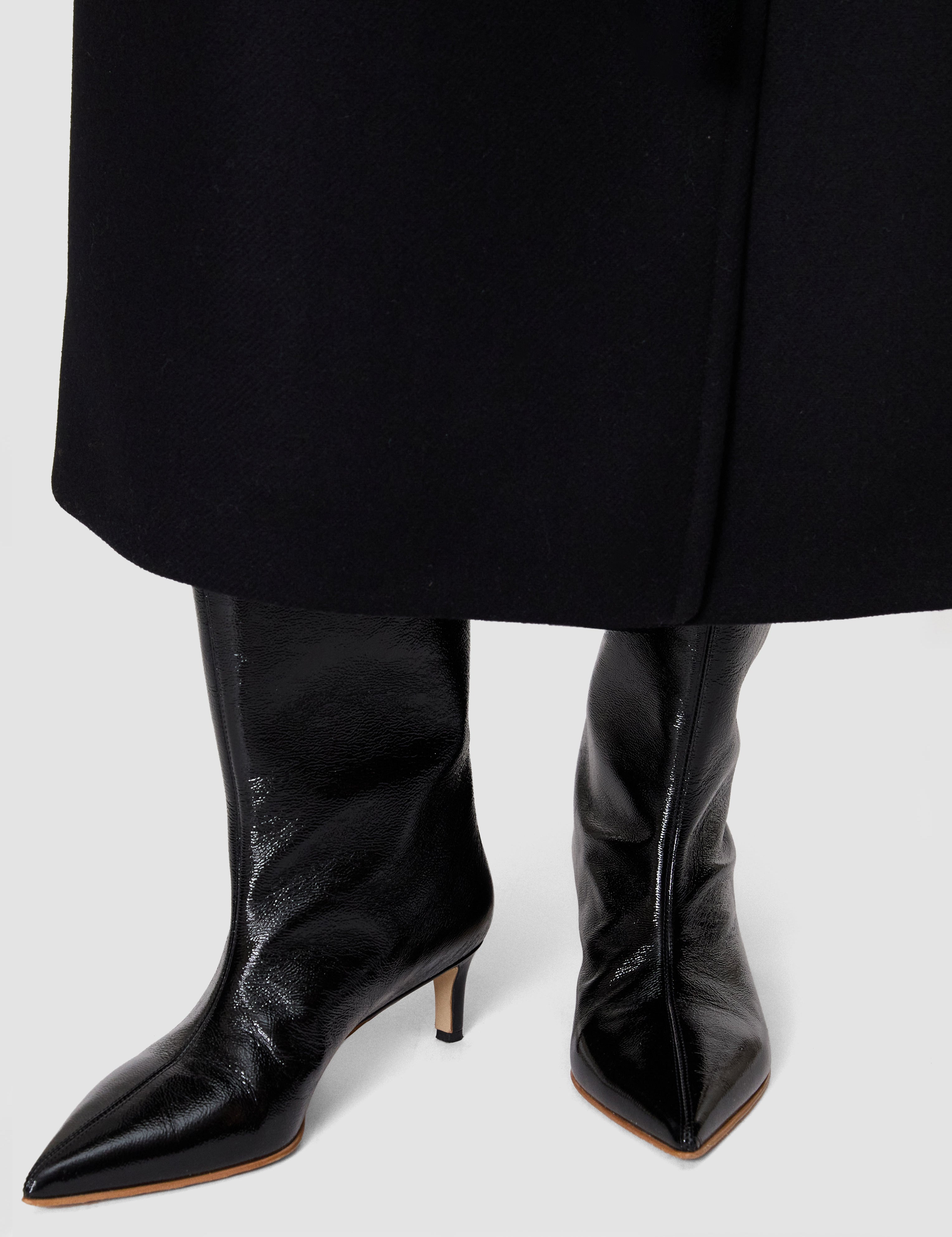 Black Tiana Patent Leather Short Boots - Joseph