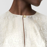 Gold Valerie Silk Snake Lame Blouse - Joseph