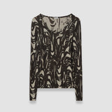 Villa Cashair Jacquard Top