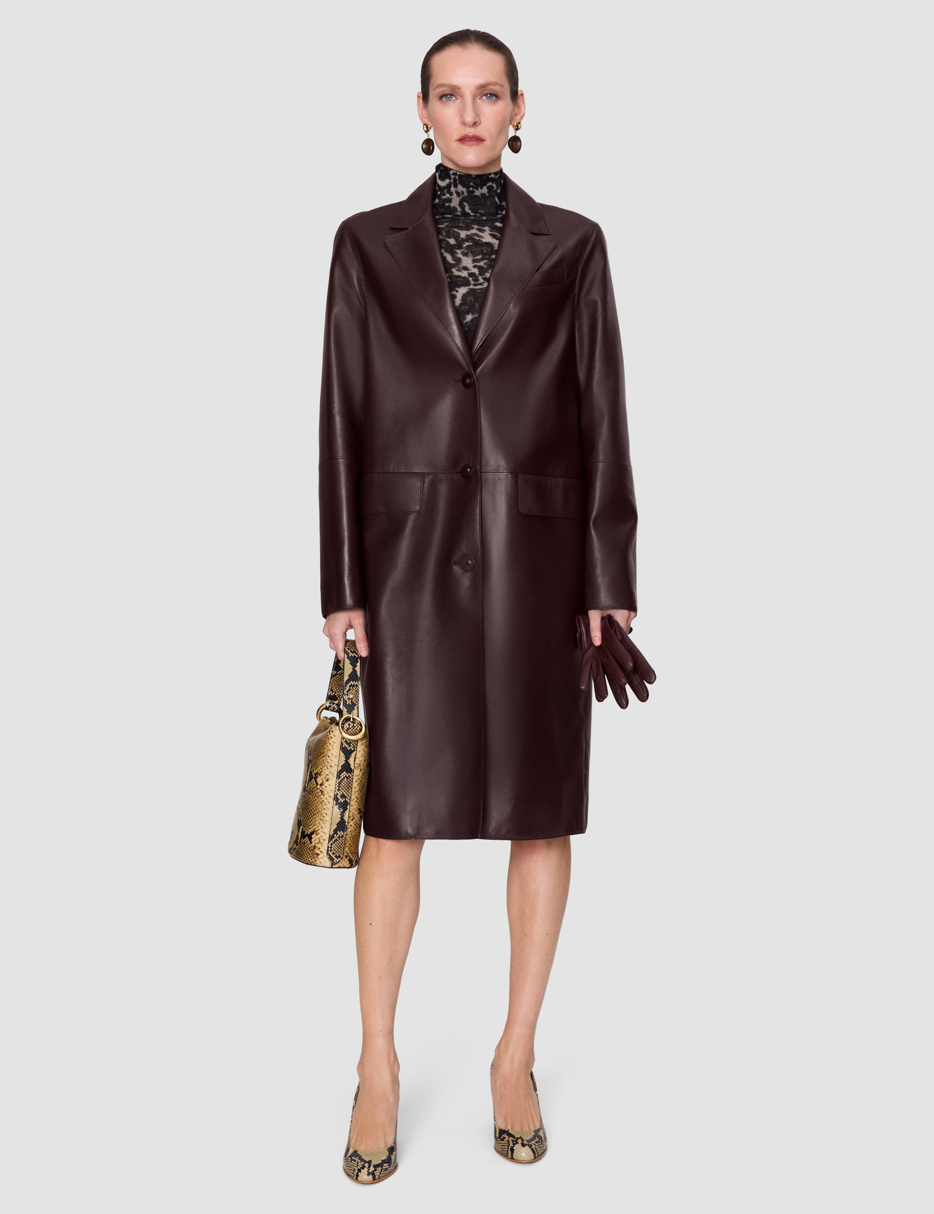 Purple Vittoria Soft Nappa Coat - Joseph