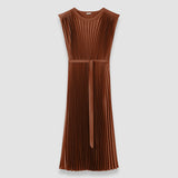 Volta Knit Weave Plissé Dress