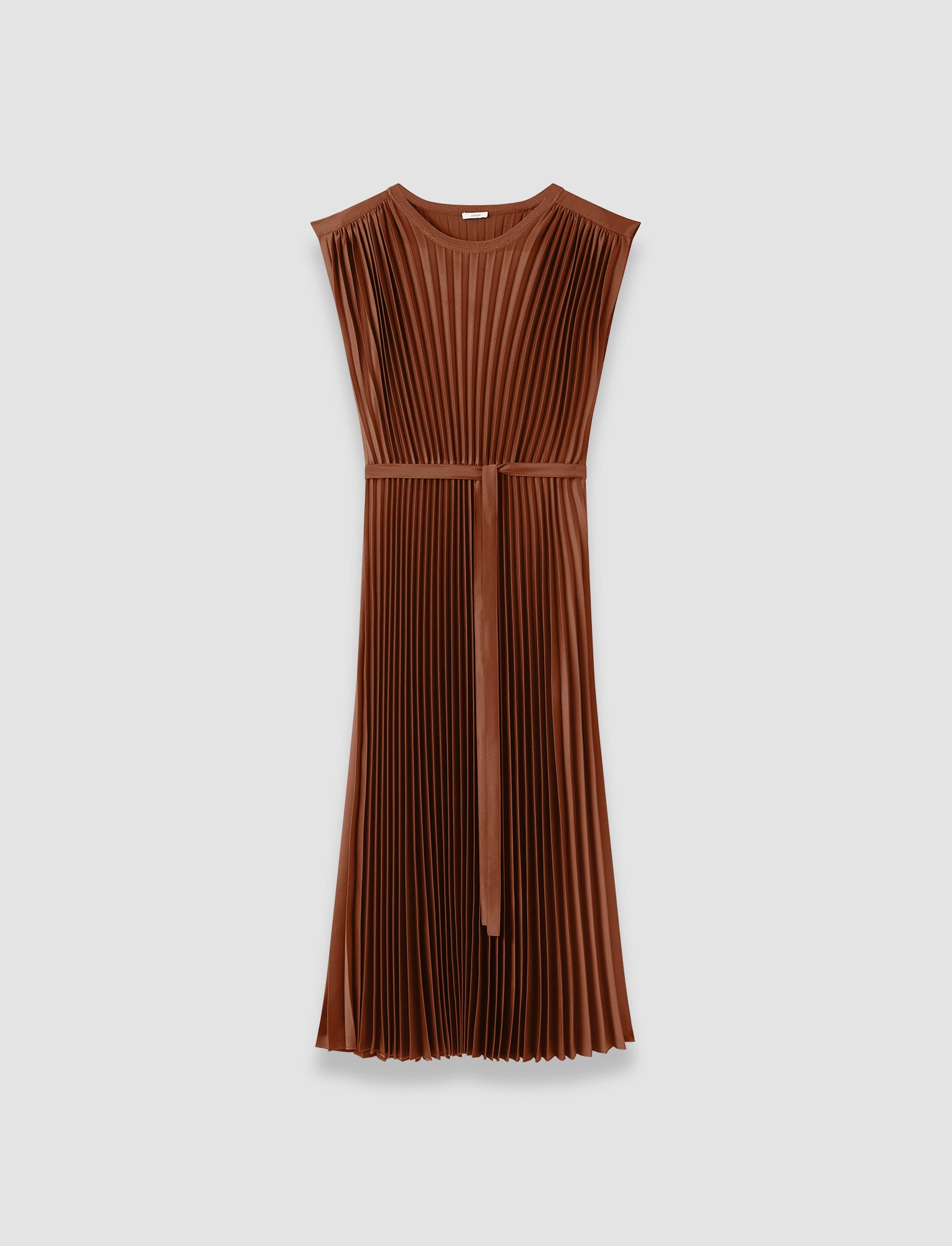 brown-volta-knit-weave-plisse-dress-JOSEPH