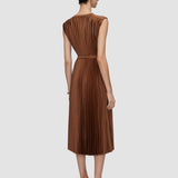 Volta Knit Weave Plissé Dress